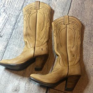 Frye real leather cowboy boots • ladies size 9